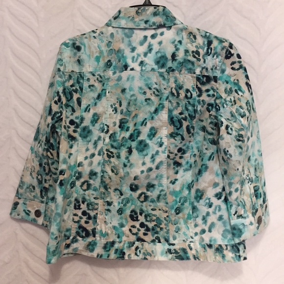 Chico’s Green Blazer Jacket Lightweight  Size 1 - Picture 4 of 8